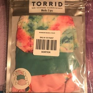 Torrid brand set of 3 face masks